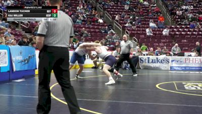 215 lbs Quarterfinal - Landon Tucker, Mifflinburg vs Kaj Miller, Newport