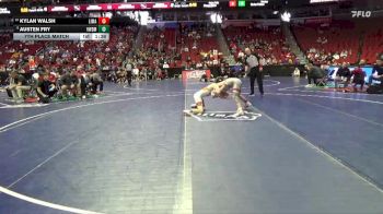 3A-113 lbs 7th Place Match - Kylan Walsh, Linn-Mar vs Austen Fry, Valley, West Des Moines