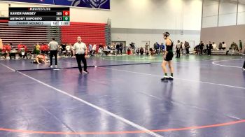 133 lbs Champ. Round 2 - Xavier Ramsey, Shenandoah University vs Anthony Esposito, Slippery Rock Club Team