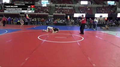 130 lbs 3rd Place Match - Rafe Willson, Miles City Wrestling Club vs Johnathan Foster, Montana Disciples
