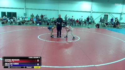 87 lbs Semis & 3rd Wb (16 Team) - Zayne Benson, Colorado vs Deacon Gibbs, Indiana