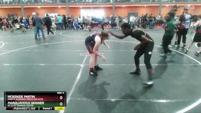 129 lbs Round 2 - McKenzie Partin, Mighty Warriors Wrestling Acad vs Marquavious Skinner, KC Elite Training Center