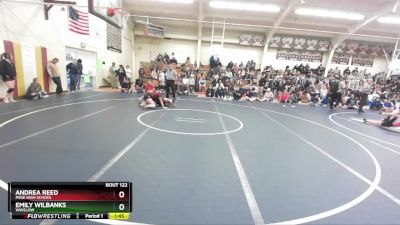 126 lbs Champ. Round 2 - Andrea Reed, Page High School vs Emily Wilbanks, Winslow