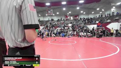 53 lbs Quarterfinal - Zeke McNeil, Carmel USA Wrestling vs Kameron DeCamp, Franklin Central