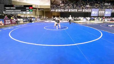 Girls 3A 140 lbs Cons. Semi - Jenahvive Stevens, Timberline (Girls) vs Emily Stone, Hermiston (Girls)
