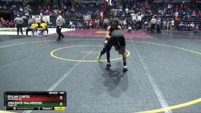 100 lbs Cons. Round 5 - Dylan Curtis, Sycamore WC vs Vincente Halverson, Tribe WC