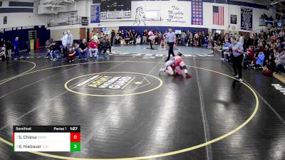 127 lbs Semifinal - Burke Niebauer, Central Cambria Hs vs Sierra Chiesa, Northwestern Hs