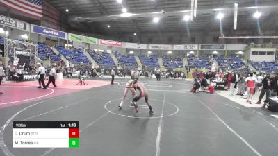 116 lbs Quarterfinal - Christian Crum, Steel City Reloaded vs Matthew Torres, Air Academy