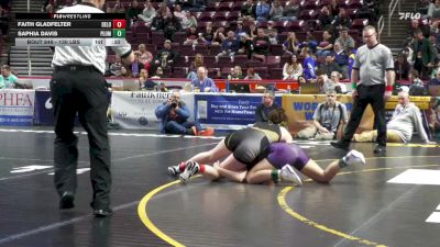 130 lbs 5th Place - Faith Gladfelter, Delone Catholic-G vs Saphia Davis, Plum-G