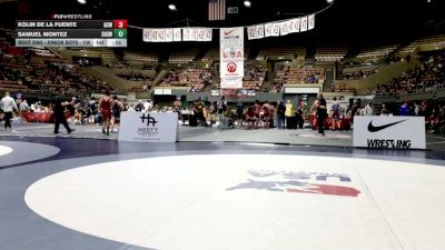 Junior Boys - 150 lbs Cons. Round 5 - Samuel Montez, Selma High School Wrestling vs Kolin De La Fuente, Ground Creatures Wrestling