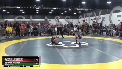 55 lbs Placement Matches (8 Team) - Clayton Knighton, Junior Terps Xtreme (MY) vs Cooper Karber, Short Time