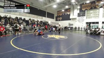 157 lbs Champ. Round 1 - Adrian Torres, Oxnard vs Richard Uvalles, Valencia (Placentia)