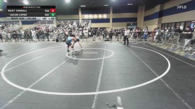 138 lbs Round Of 16 - Riley Yarnall, Yucaipa Thunder WC vs Jacob Lopez, Beat The Streets Oxnard