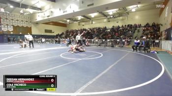 120 lbs Cons. Round 2 - Cole Pacheco, Alta Loma vs Deegan Hernandez, Martin Luther King