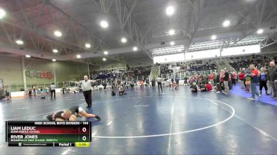 144 lbs Cons. Round 2 - River Jones, Bonneville High School Wrestli vs Liam LeDuc, Kuna Middle School