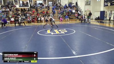 146 lbs Semifinal - David Bailey, Northside Methodist Academy vs Matthew Post, Prattville Christian Academy