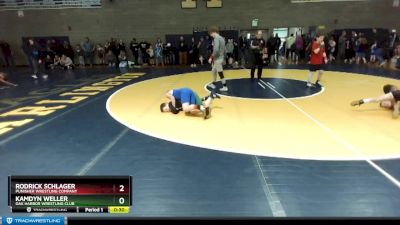 93 lbs Cons. Round 1 - Rodrick Schlager, Punisher Wrestling Company vs Kamdyn Weller, Oak Harbor Wrestling Club