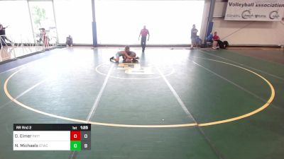 120 lbs Rr Rnd 2 - Dylan Eimer, Patton Trained Red vs Noah Michaels, Shore Thing Surf