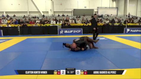 Abdul Rasheed Ali Perez vs Clayton Hunter Wimer 2025 World IBJJF Jiu-Jitsu No-Gi Championship