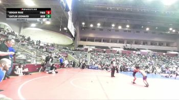 43 lbs Round 2 - Gatlin Leonard, Mountain View Stingers Wrestling vs Edgar Ruiz, Fayetteville Youth Wrestling Club Rhinos