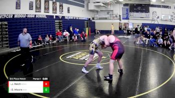 285 lbs 5th Place Match - Dom Moore, Moshannon Valley Hs vs Jacob Reich, Slippery Rock Area Hs