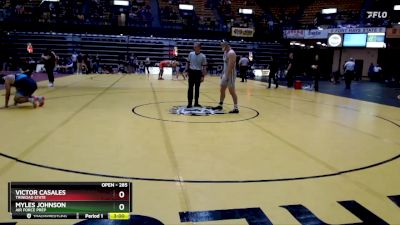 285 lbs Cons. Round 2 - Myles Johnson, Air Force Prep vs Victor Casales, Trinidad State