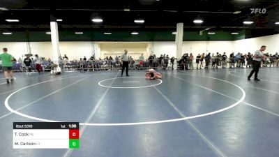 120 lbs Consi Of 16 #1 - Tyson Cook, PA vs Mason Carlson, UT