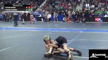 73 lbs Champ. Round 1 - Fisher Warren, Kansas YG vs Kyran Irving, Plainville Kids