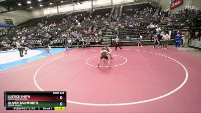 141 lbs Semifinal - Justice Smith, Logan High School vs Oliver Balmforth, Cedar Valley