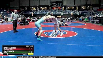 2A-150 lbs Quarterfinal - Zack Sanders, Haralson County vs Rylee Kines, Model