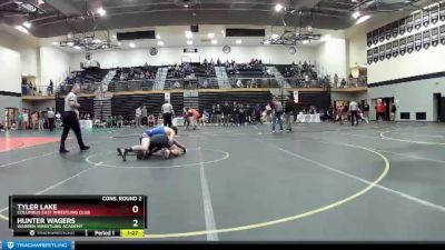 170 lbs Cons. Round 2 - Hunter Wagers, Warren Wrestling Academy vs Tyler Lake, Columbus East Wrestling Club