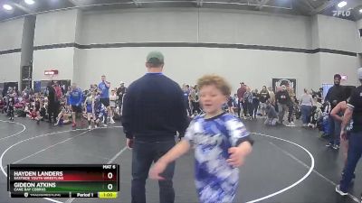 66 lbs Round 1 - Gideon Atkins, Cane Bay Cobras vs Hayden Landers, Eastside Youth Wrestling