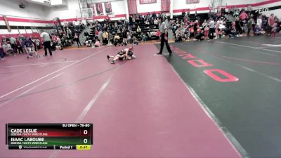 75-80 lbs Cons. Round 3 - Isaac LaBoube, Odessa Youth Wrestling vs Cade Leslie, Odessa Youth Wrestling