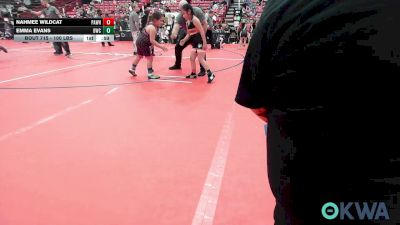 100 lbs Rr Rnd 2 - Nahmee Wildcat, Pawhuska Elks Takedown vs Emma Evans, Bartlesville Wrestling Club