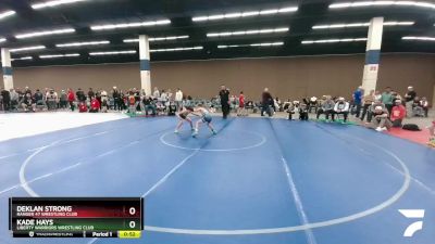 67 lbs Cons. Round 3 - Kade Hays, Liberty Warriors Wrestling Club vs Deklan Strong, Ranger 47 Wrestling Club