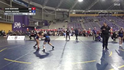 117 lbs Round 1 (16 Team) - Sage Mortimer, Grand Valley State vs Abigail Wilfong, Sioux Falls