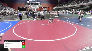 57 lbs Semifinal - Atticus Wass, Touch Of Gold WC vs Greysen Seim, Douglas WC