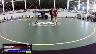 112 lbs Round 2 (8 Team) - Julia Horger, Pennsylvania vs MacKenzie Allcroft, Florida