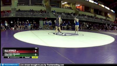 170 lbs Round 5 (8 Team) - Maliyah Melroy, Minden Girls vs Alli Sprieck, Lincoln East Girls