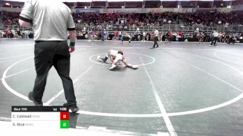 85 lbs Quarterfinal - Callan Caldwell, Fort Gibson Youth Wrestling vs Sawyer Blue, SlyFox Wrestling Academy