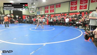 132 lbs Consi Of 8 #1 - Kace Smith, Prague vs Hunter Myers, Bartlesville