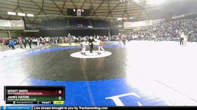 74 lbs Cons. Round 2 - Wyatt Smith, Team Aggression Wrestling Club vs James Mathis, Moses Lake Wrestling Club