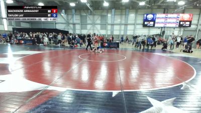 U20 Women - 59 lbs Champ. Round 1 - Mackenzie Armagost, MN vs Taylor Lay, MT