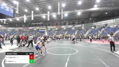 61 lbs Quarterfinal - Charlie Zagorski, Pikes Peak Warriors vs Greysen Seim, Douglas WC