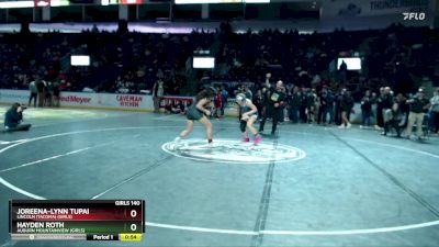 Girls 140 lbs Cons. Round 5 - Joreena-Lynn Tupai, Lincoln (Tacoma) (Girls) vs Hayden Roth, Auburn Mountainview (Girls)