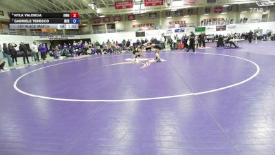 110 lbs 1st Place Match - Nyla Valencia, Iowa vs Gabriele Tedesco, McKendree University