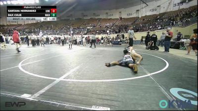 105 lbs 3rd Place - Santana Hernandez, Lone Grove Takedown Club vs Dax Culie, Wagoner Takedown Club