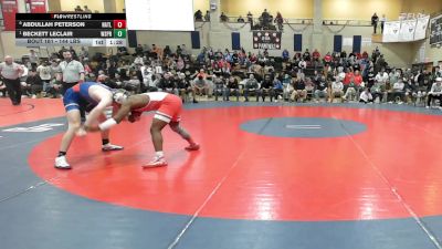 144 lbs Quarterfinal - Abdullah Peterson, North Attleborough vs Beckett Leclair, West Springfield