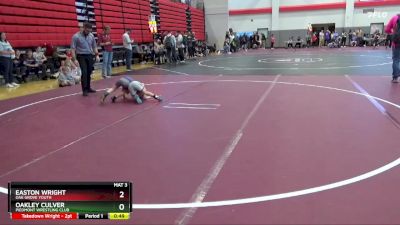 45 lbs Cons. Round 5 - Easton Wright, Oak Grove Youth vs Oakley Culver, Piedmont Wrestling Club