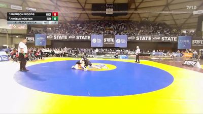 Girls 3A 110 lbs 1st Place Match - Angela Nguyen, Kentlake (Girls) vs Emerson Woods, Mercer Island (Girls)